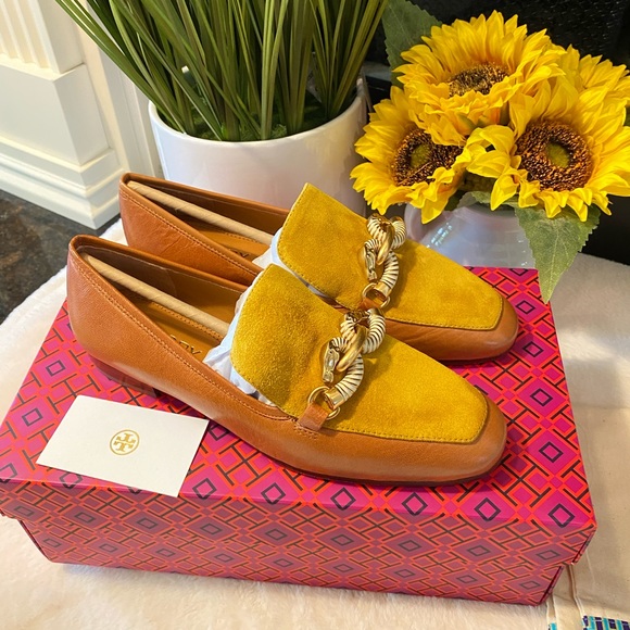 Tory Burch Jessa Suede & Leather Loafers - Picture 2 of 9
